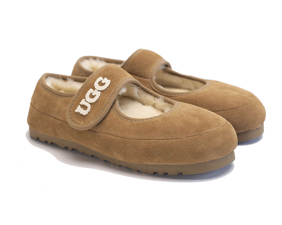 Maple Mary Jane slippers in a warm neutral shade