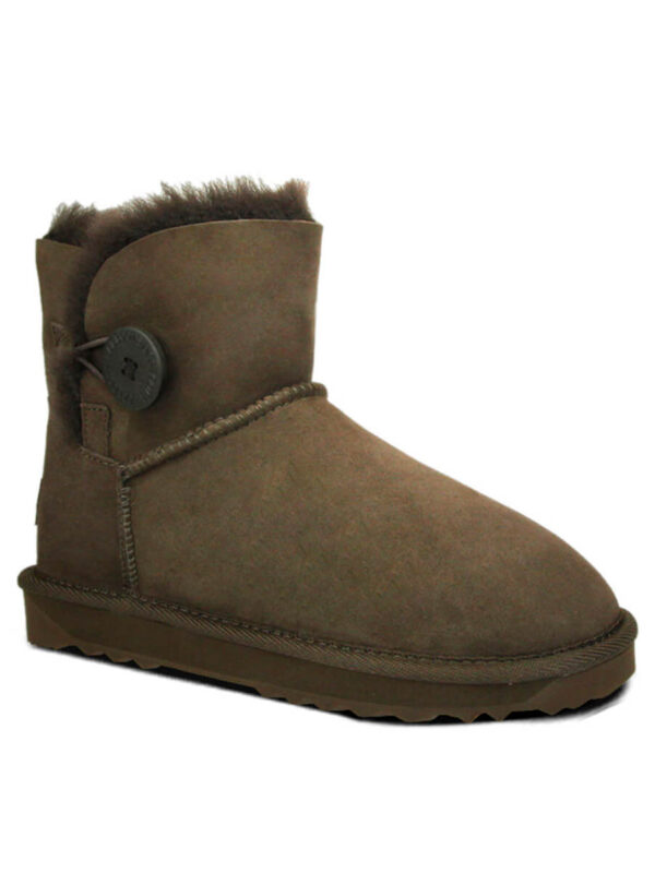 Australian Made Mini Button UGG Boots - Chocolate