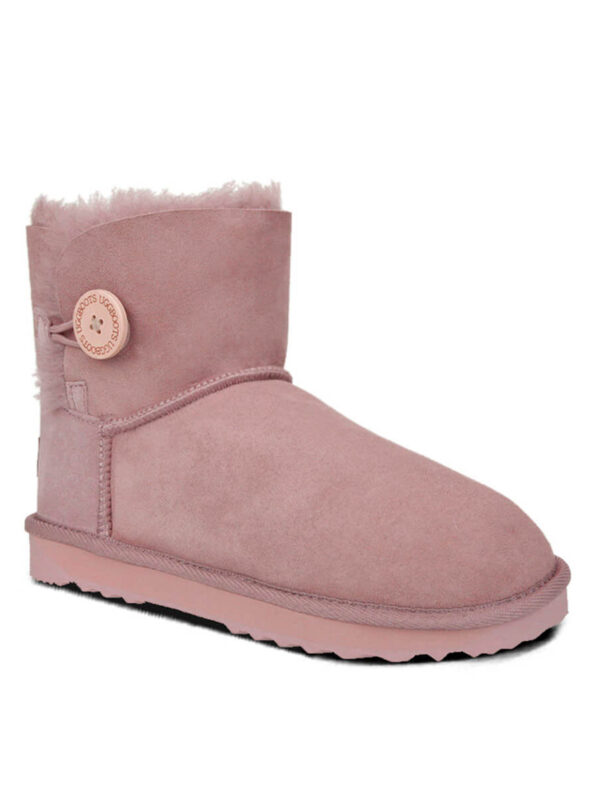 Australian Made Mini Button UGG Boots - Dusty Pink