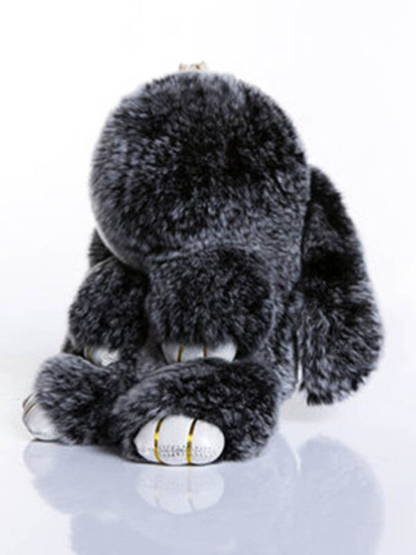 Rex Bunny bag hang keyrings - Charcoal