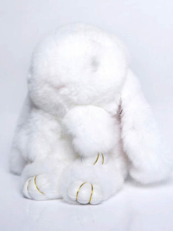 Rex Bunny bag hang keyrings - White