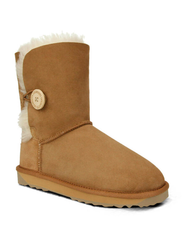 Australian Made Short 1 Button UGG Boots - Chestnut