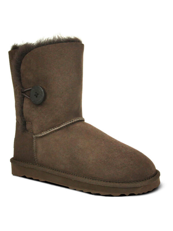 Australian Made Short 1 Button UGG Boots - Chocolate