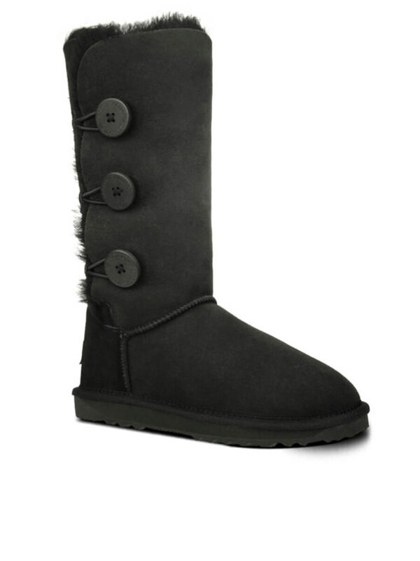 Australian Made 3 Buttons UGG Boots - Black