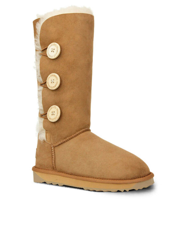 Australian Made 3 Buttons UGG Boots - Chestnut