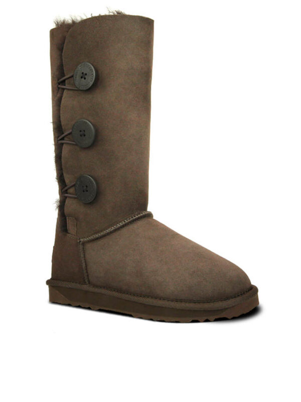 Australian Made 3 Buttons UGG Boots - Chocolate