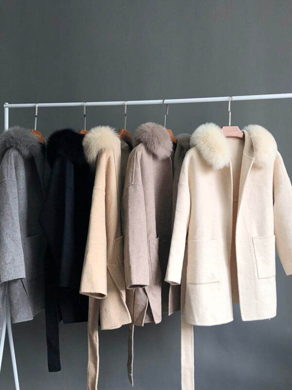 GUG Cashmere Wool Fox Fur Jacket