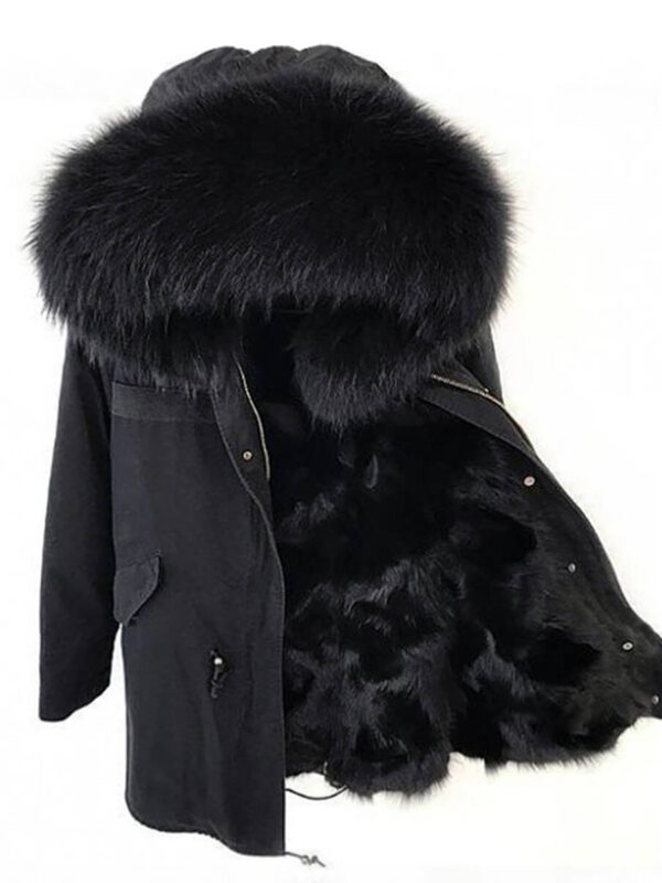 GUG Black Parka Fur Jackets