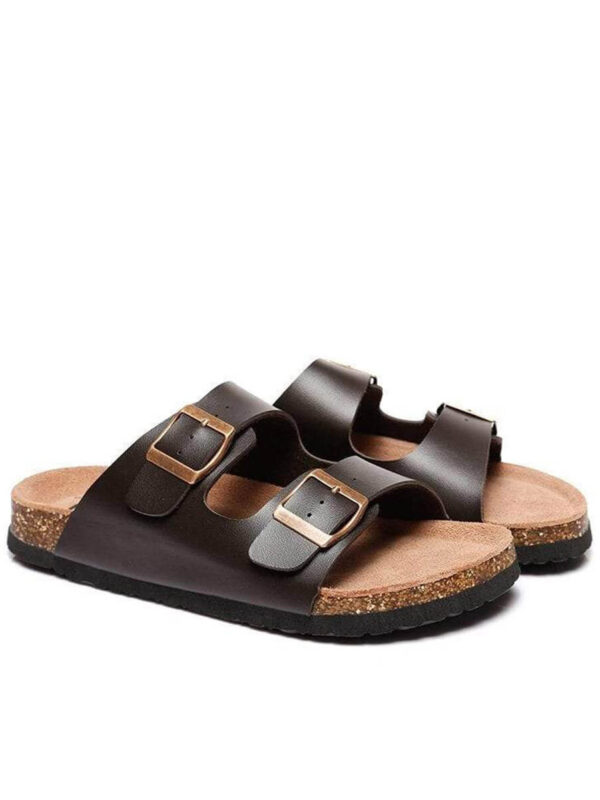UGG Beach Summer Slip-on Flats Sandals - Chocolate