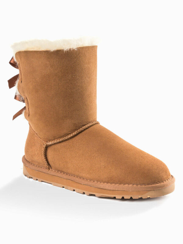 Classic UGG Long Bailey Bow Boots - Chestnut