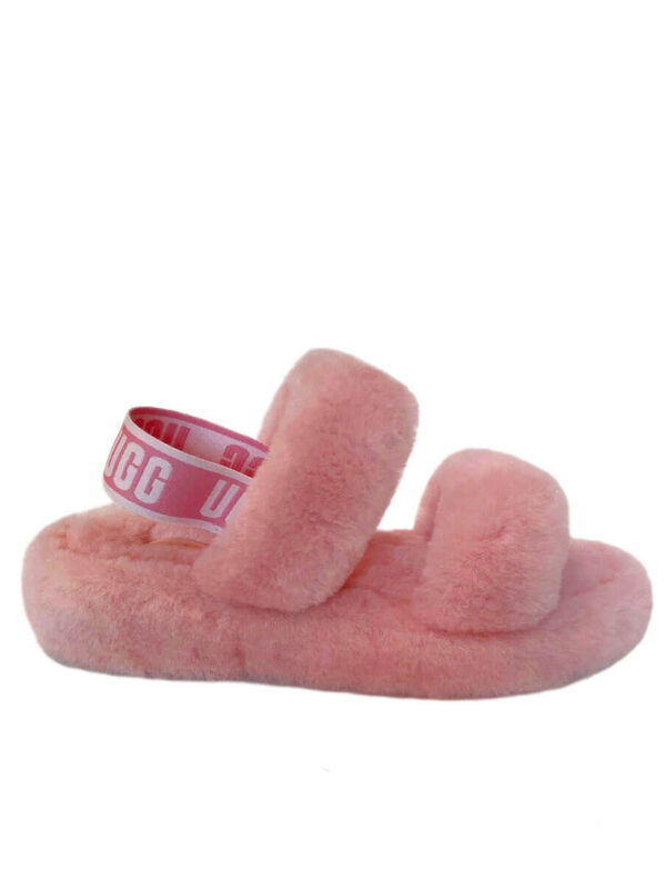 UGG Women Double Stripe Snug Slides - Pink