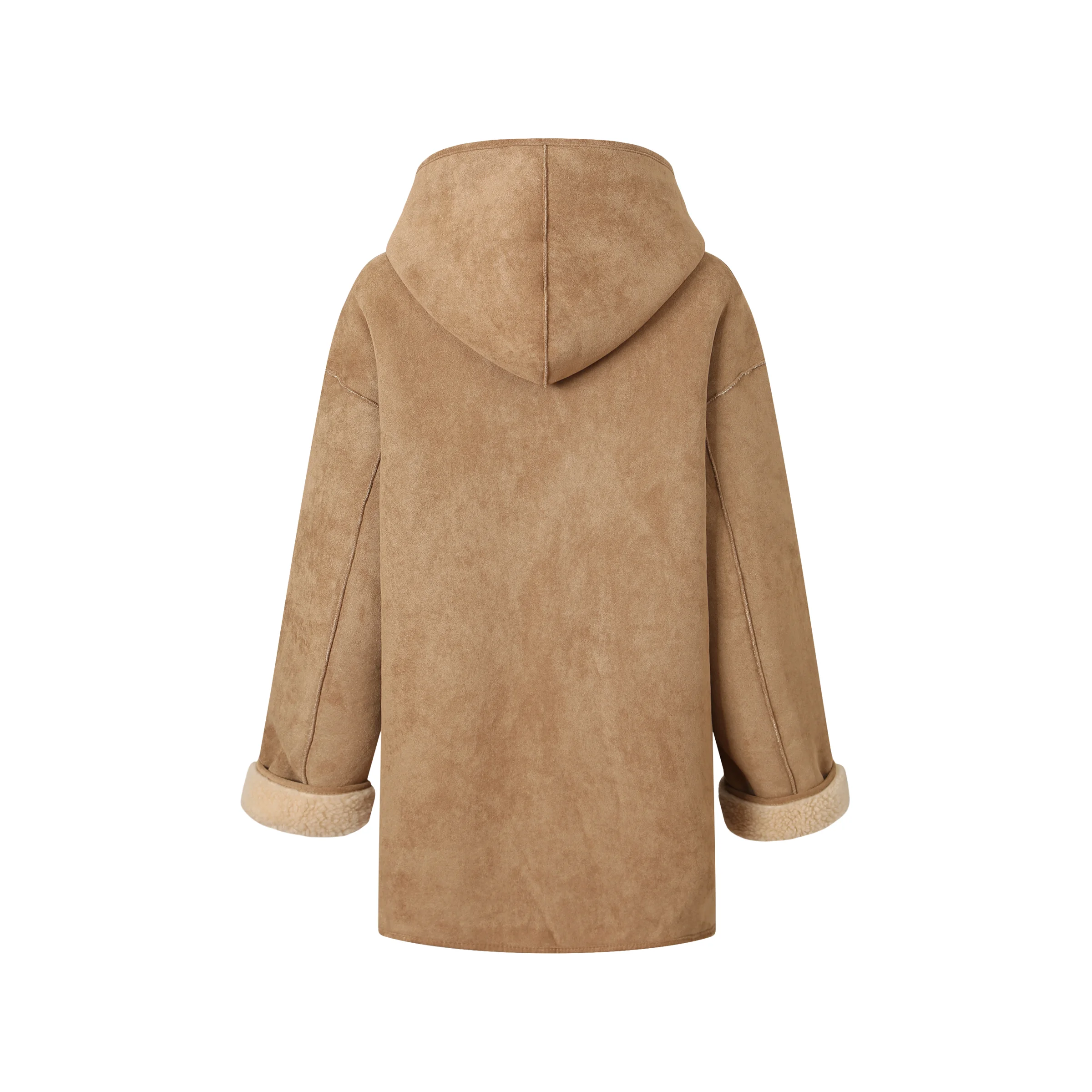 Willow Women's Hooded UGG Shearling Coat product detail 2 image